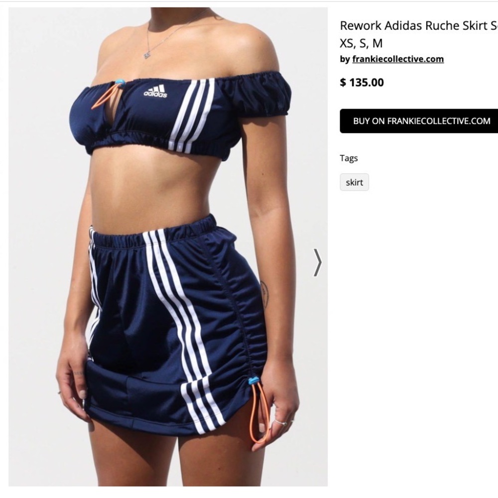NWOT Frankie’s Collective Rework Adidas Set
